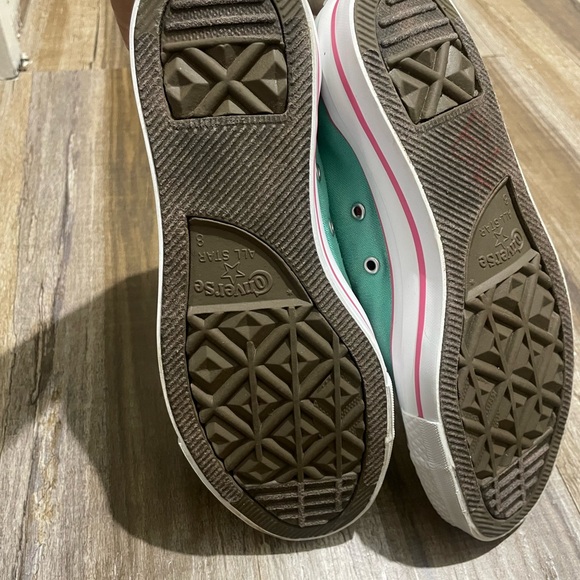 Converse Aqua and Neon Sneakers - Picture 3 of 4